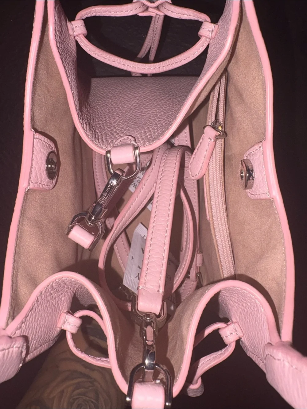 kate spade Pink Pebbled Leather Mini Top-Handle Crossbody